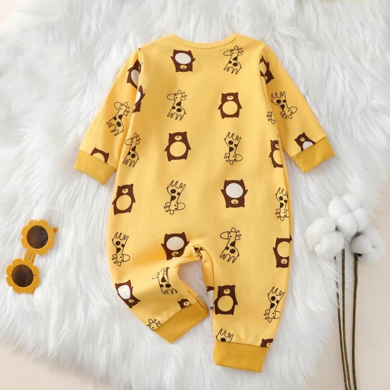 Baby Cotton Romper - Long Sleeve (0-18M)