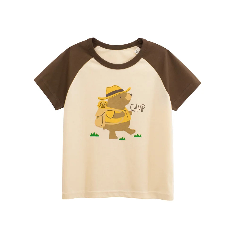 Girls' Cartoon Print T-Shirt | 100% Cotton Short Sleeve Top Ages 1–9