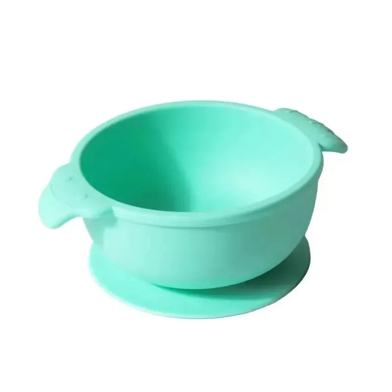 Silicone Baby Feeding Set with Suction Bowl, Plate, Spoon, Fork & Bib | BPA-Free