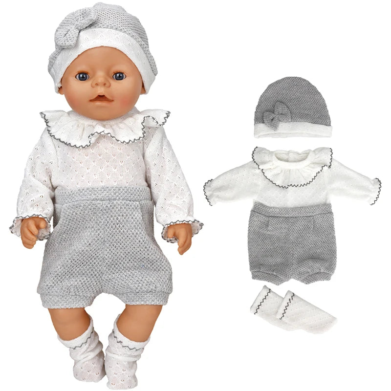 Baby Doll Clothes Set For 40cm Reborn Baby Dolls Rompers Toys Outfits Children Girl Gifts