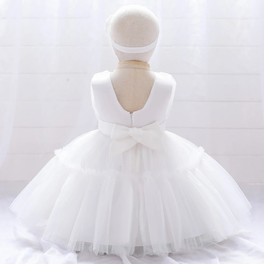 Baby Girls Tulle Ball Gown Dress | Birthday, Baptism & Wedding Party Dress 3M–5Y