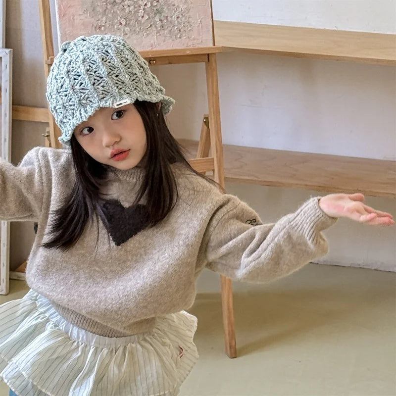 Girls Knitted Pullover Sweater