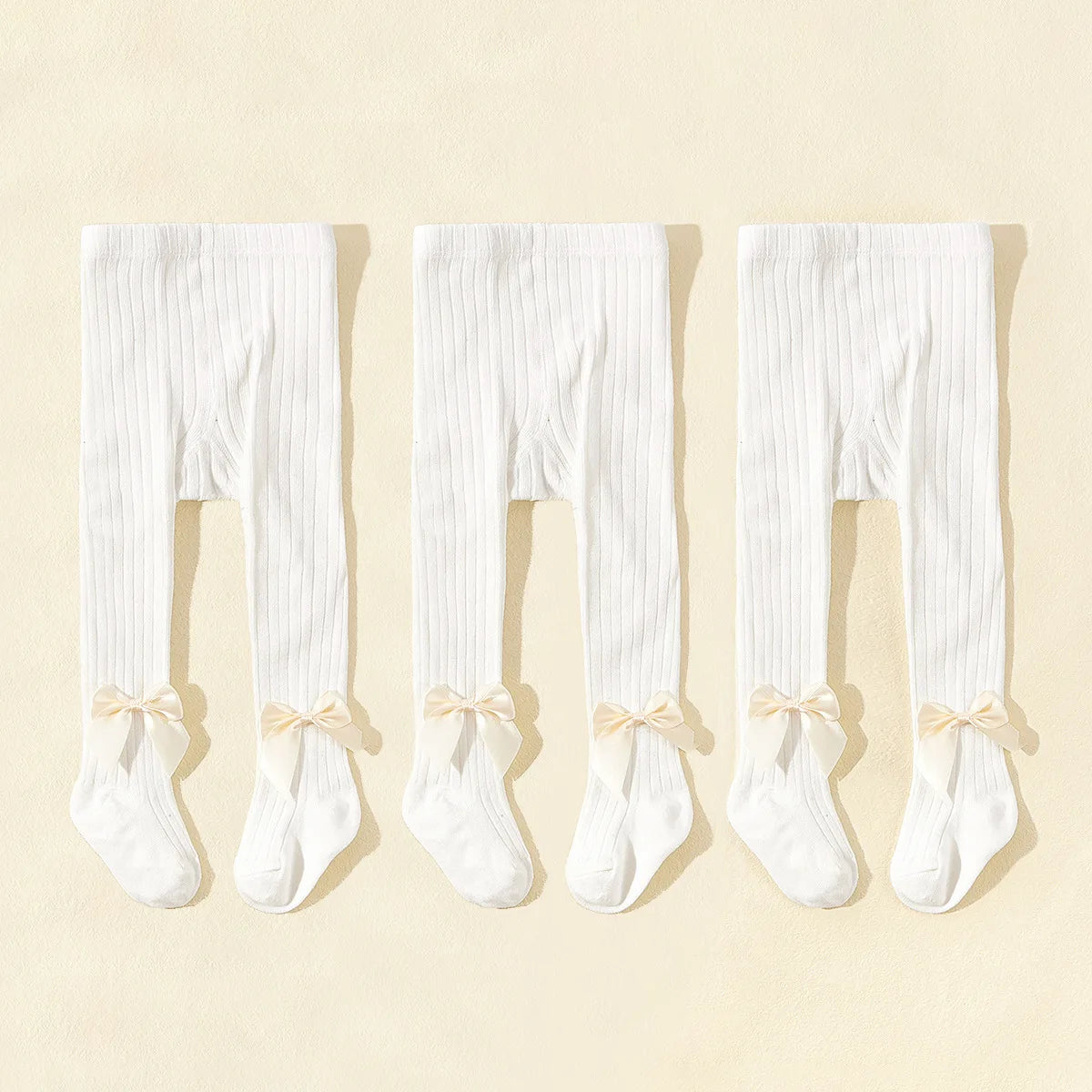 Baby Girls 3-Pack Bowknot Pantyhose | Princess Tights Set