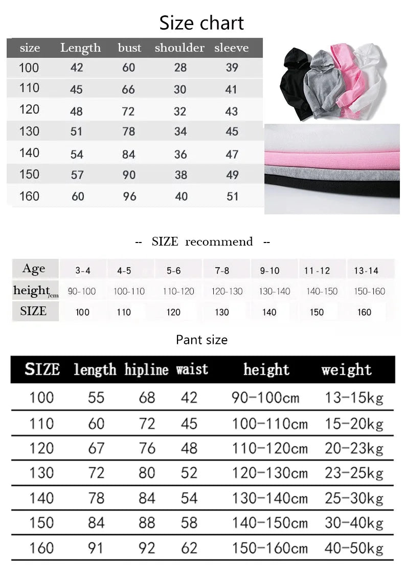 Kids Fashion Letter Print Hoodie & Pants Tracksuit (2-13 Years)