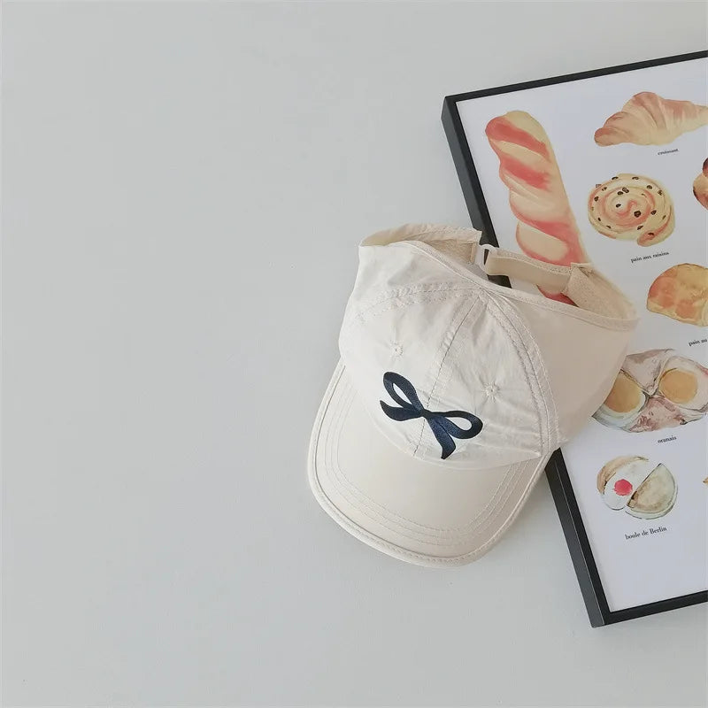 Girls' Sun Hat | Adjustable Baseball Cap with Bow | UV Protection | Ages 2–8