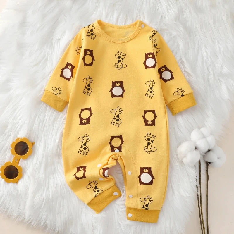 Baby Cotton Romper - Long Sleeve (0-18M)
