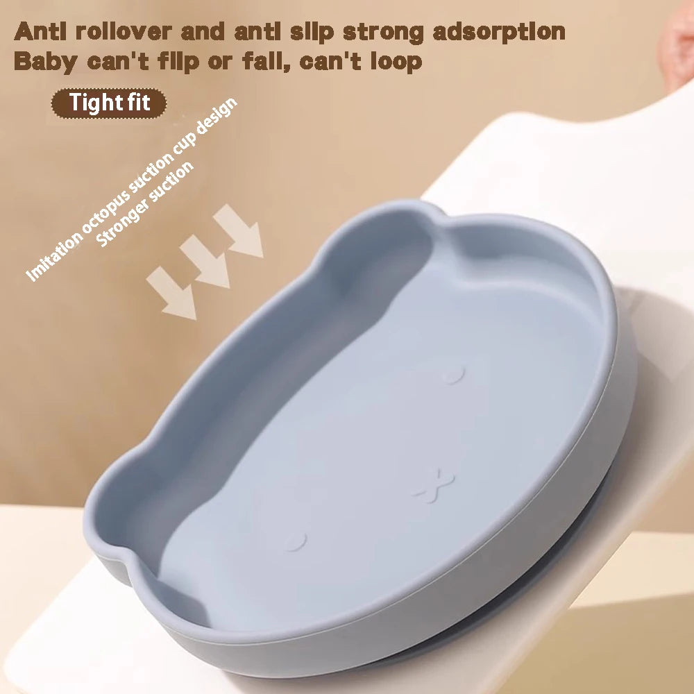 Silicone Baby Tableware Set | Plate, Bowl, Cup, Fork & Spoon | BPA-Free