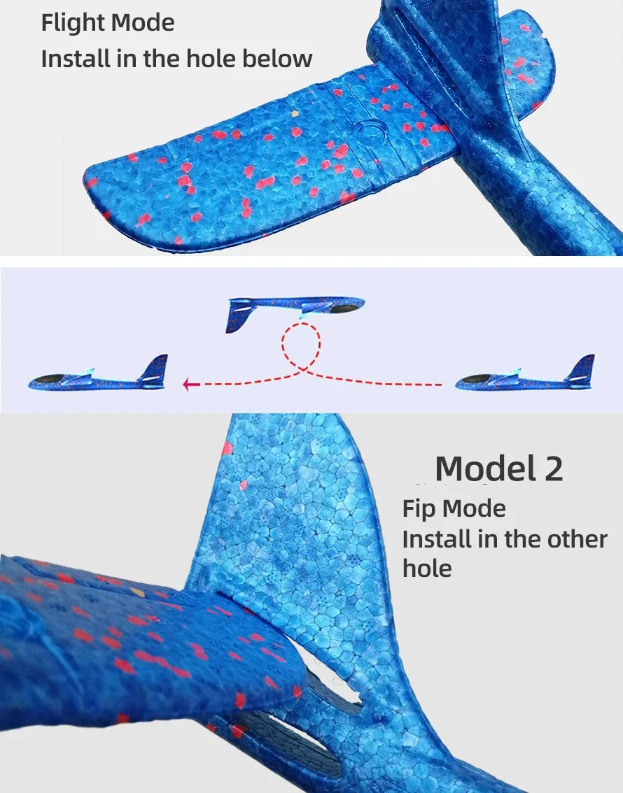 Kids Foam Glider Plane – 50cm Outdoor Throwing Toy