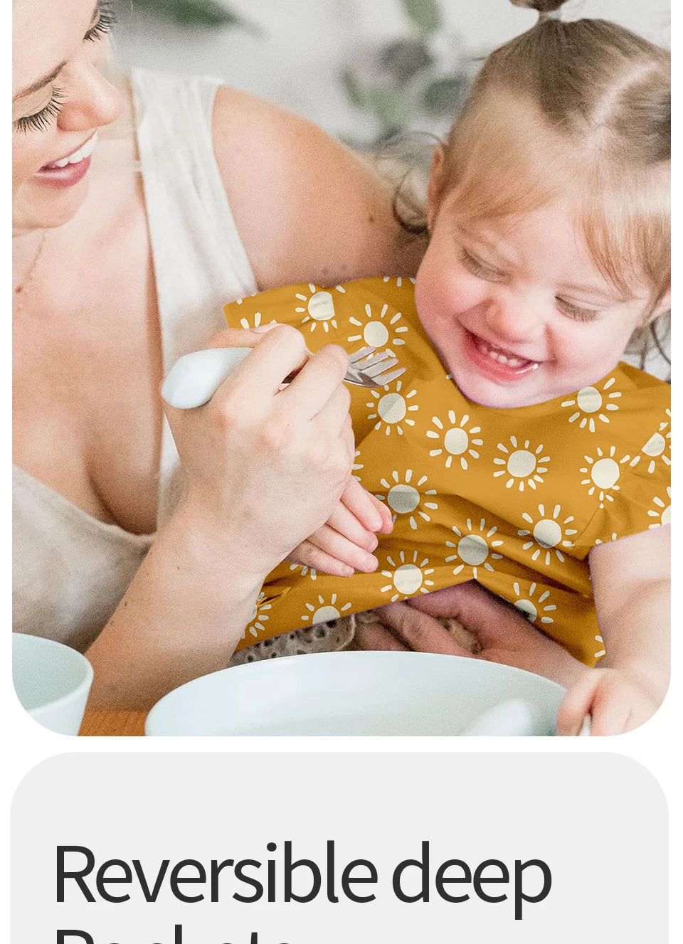 Baby Feeding Bibs with Pocket – 2 Pack