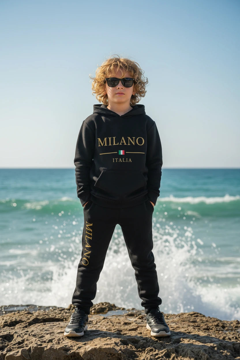 Kids Fashion Letter Print Hoodie & Pants Tracksuit (2-13 Years)