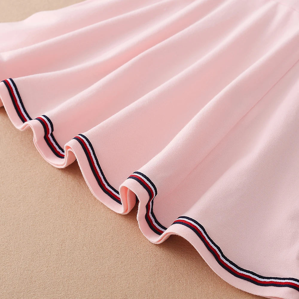 Girls' Striped Cotton Tennis Dress | Sporty Summer Dress for Kids | Ages 4–12