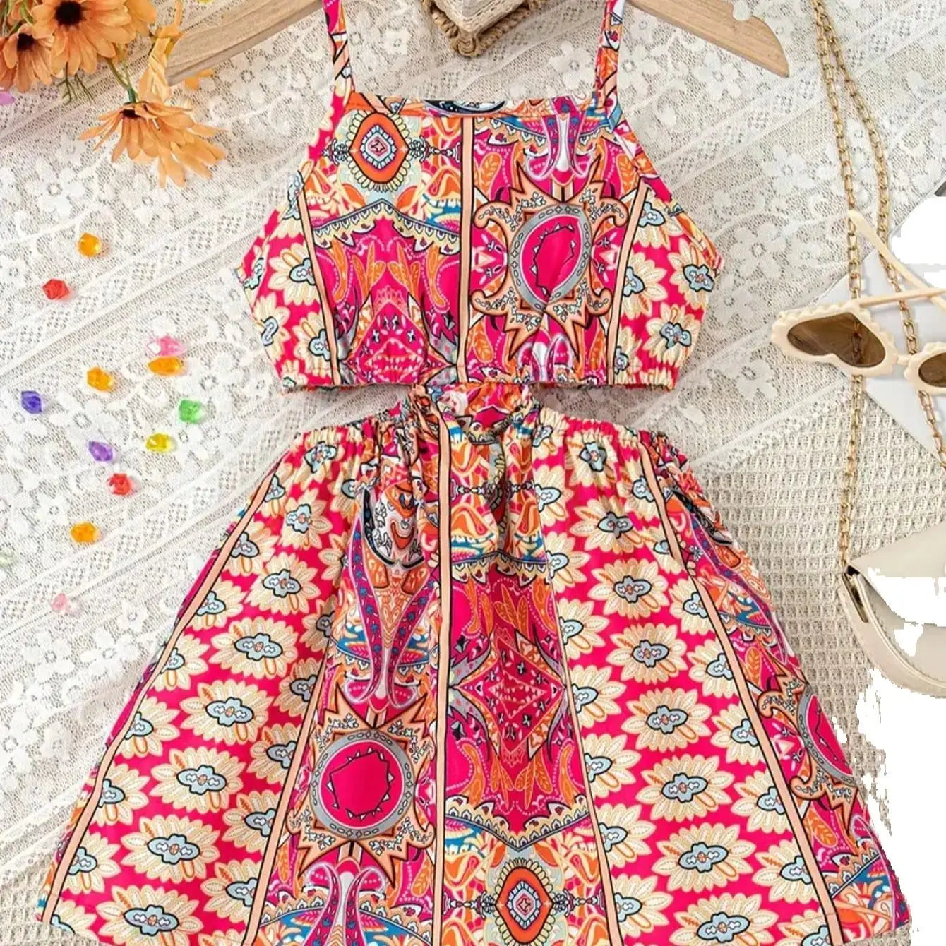 Girls' Vitality Printed Summer Dress | Ages 4-7 Years | Sleeveless A-Line