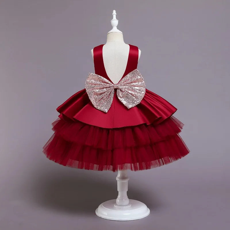Girls Princess Party Dress | Bow Detail | Ages 1–5