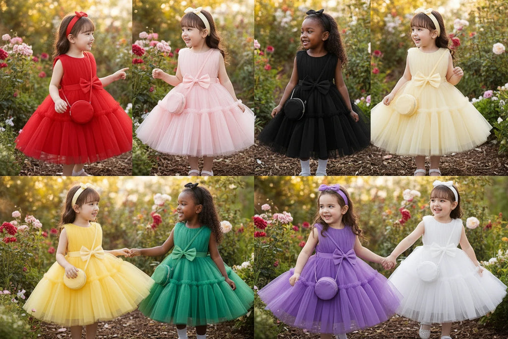 Baby Girls Tulle Ball Gown Dress | Birthday, Baptism & Wedding Party Dress 3M–5Y