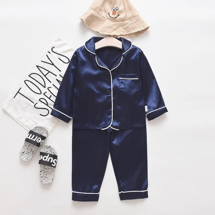 Kids Silk Satin Pyjama Set