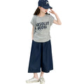 Girls Summer Two-Piece Set – Short Sleeve Top & Shorts