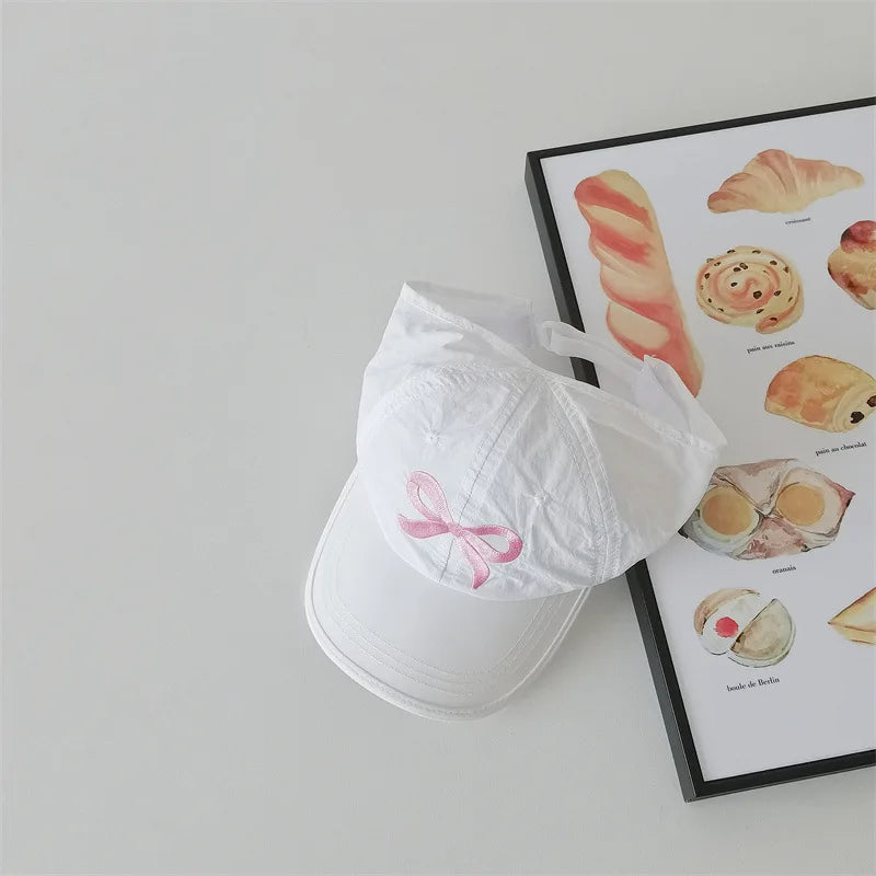 Girls' Sun Hat | Adjustable Baseball Cap with Bow | UV Protection | Ages 2–8