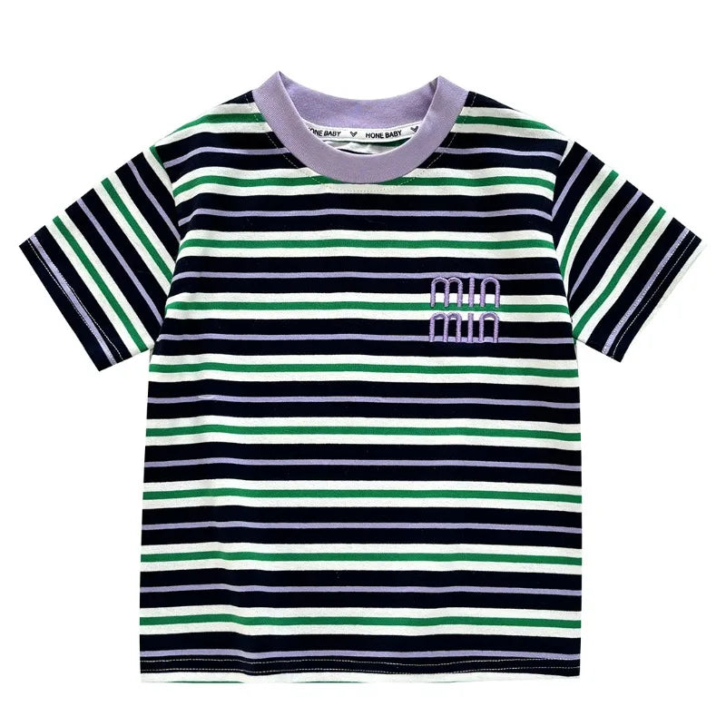 Kids' Striped Cotton T-Shirt | Boys & Girls Summer Top | Ages 2–10