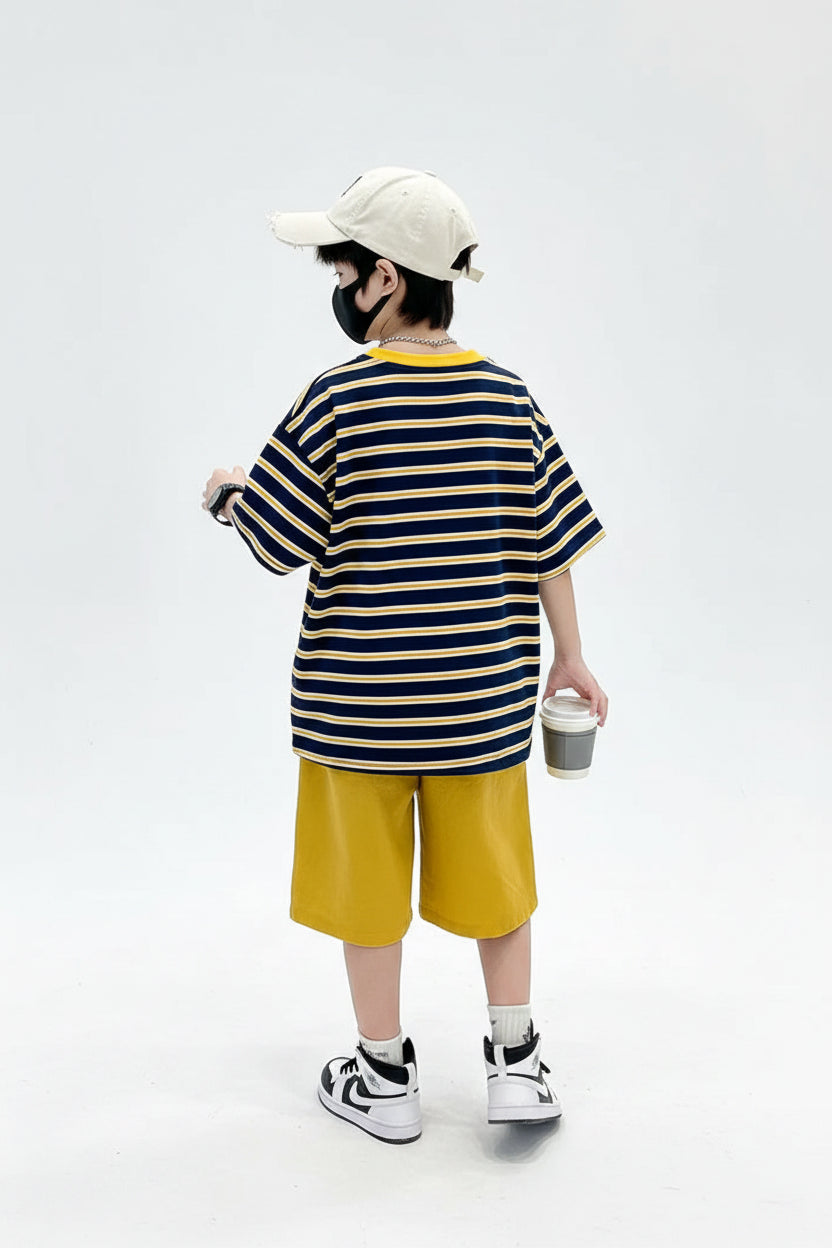 Boys Summer Outfit Set | Cotton T-Shirt & Shorts for Kids & Teenagers