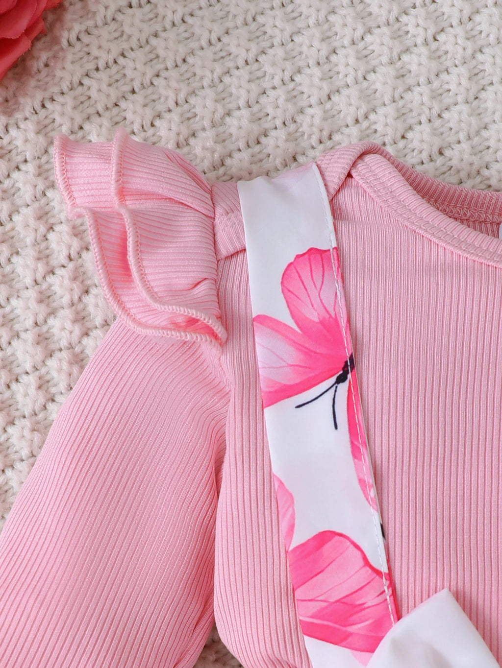 Baby Girl 3-Piece Floral Set | Top, Strap Pants & Headband