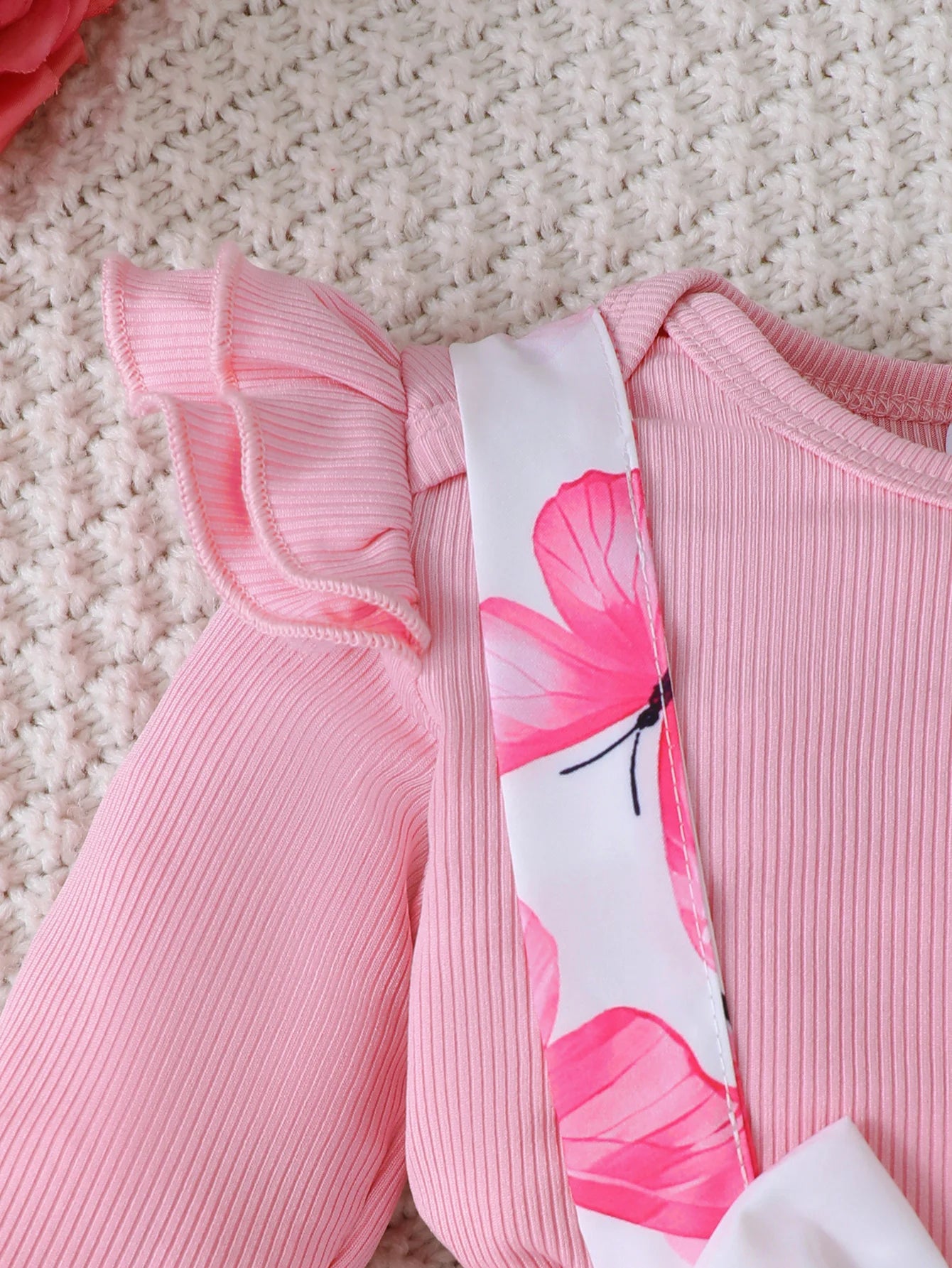 Baby Girl 3-Piece Floral Set | Top, Strap Pants & Headband