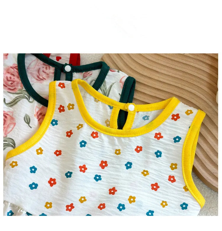 Baby Girl Printed Sleeveless Princess Dress
