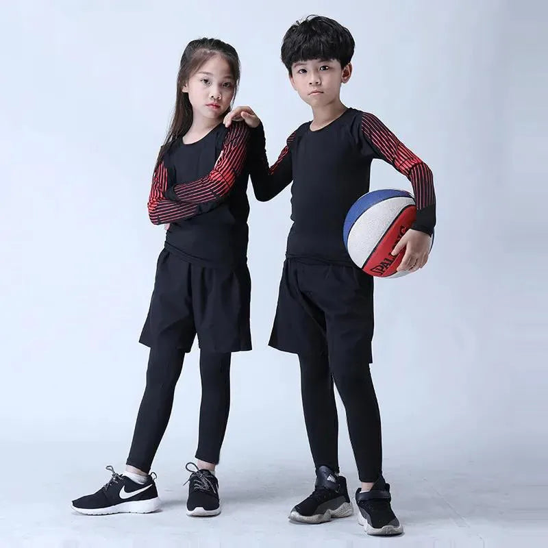Kids Sports Tracksuit Set – Quick Dry Running & Football Outfit