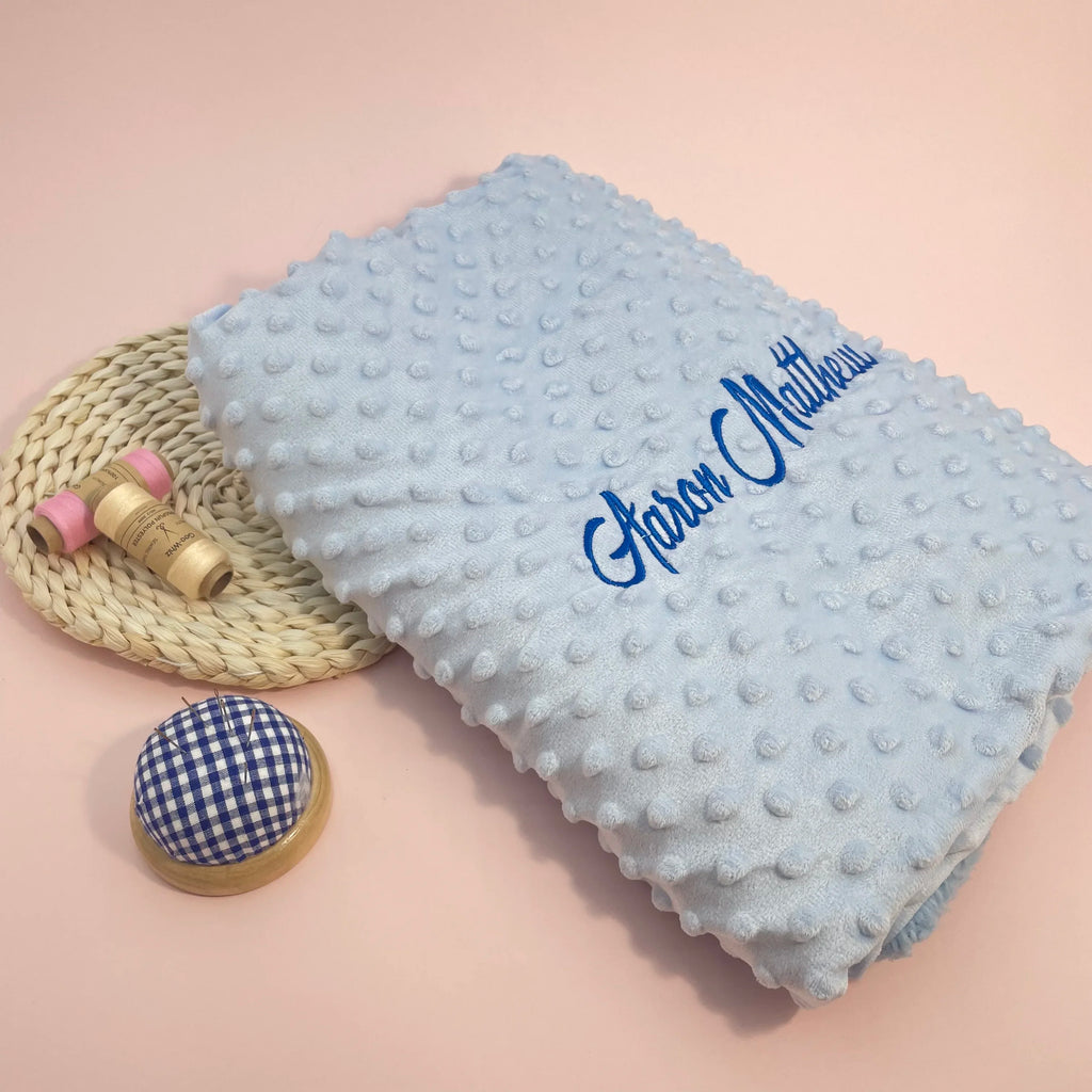 Personalised Soft Plush Baby Blanket with Name – Custom Newborn Gift