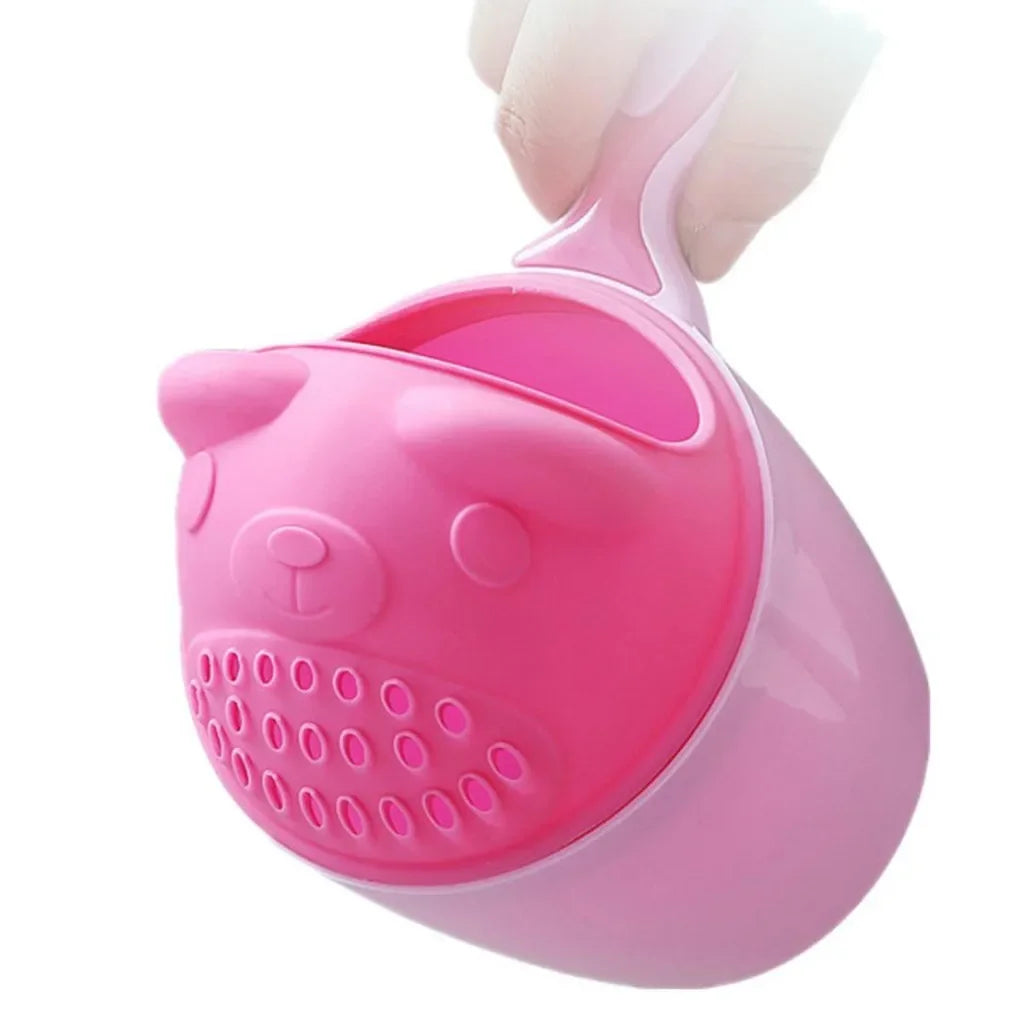Cute Cartoon Baby Bath Caps Toddle Shampoo Cup Children Bathing Bailer Baby Shower Spoons Child Washing Hair Cup Kids Bath Tool