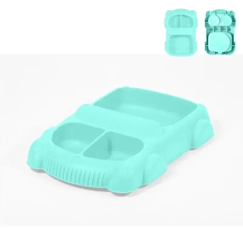 Silicone Baby Feeding Set with Suction Bowl, Plate, Spoon, Fork & Bib | BPA-Free