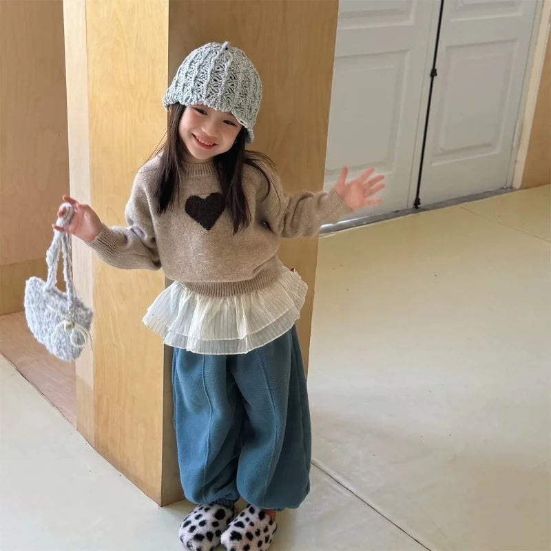 Girls Knitted Pullover Sweater