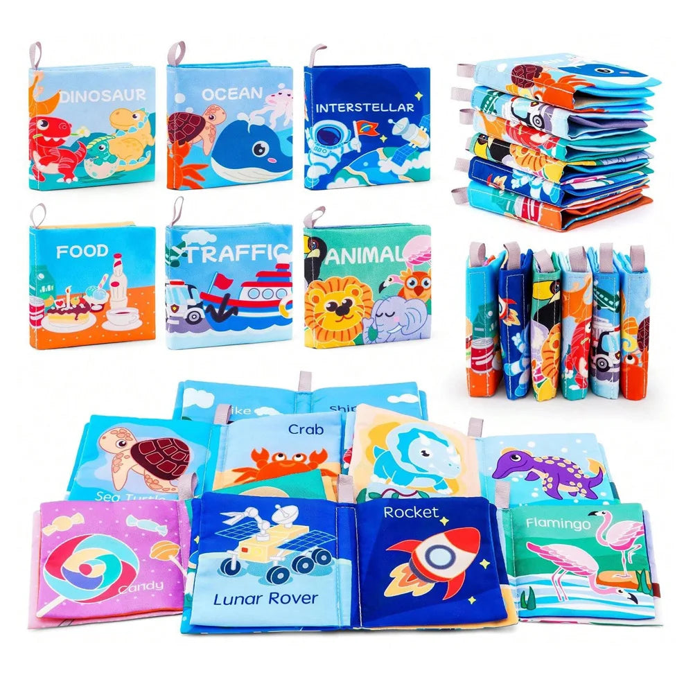 Soft Baby Crinkle & Bath Book | Sensory Fabric Book for Babies 0–24 Months