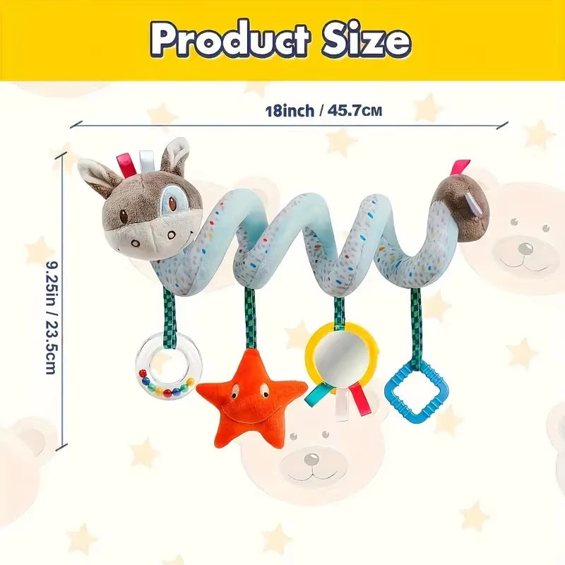 Baby Plush Spiral Activity Toy | Pram & Crib Hanging Mobile