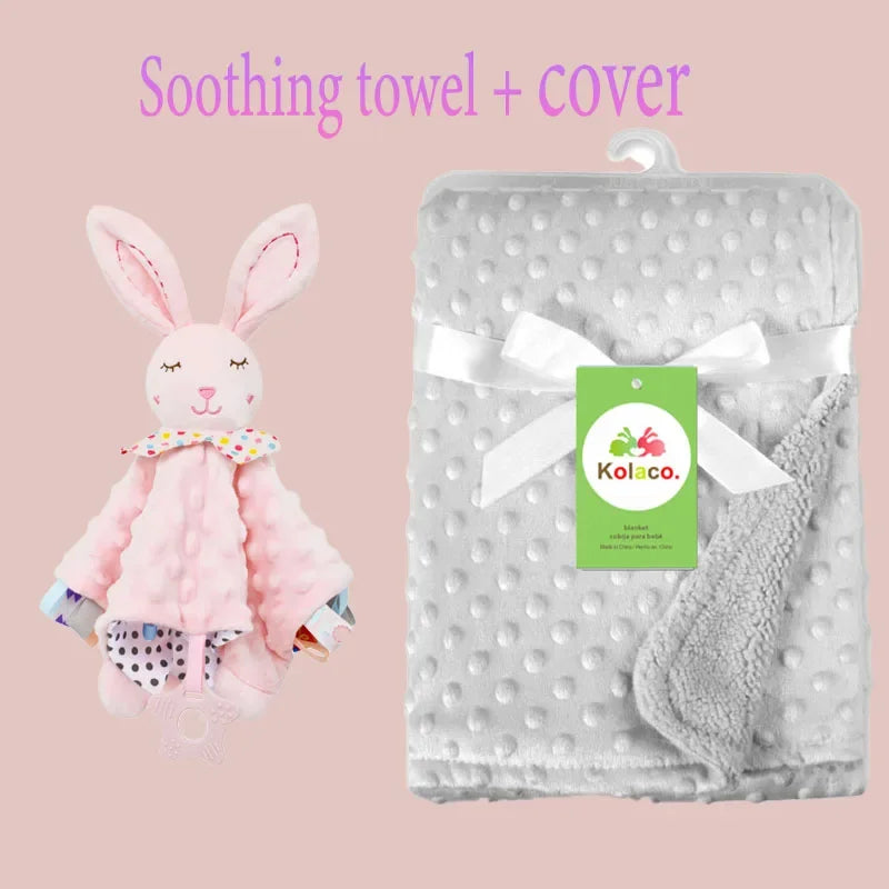 Personalised Soft Plush Baby Blanket with Name – Custom Newborn Gift