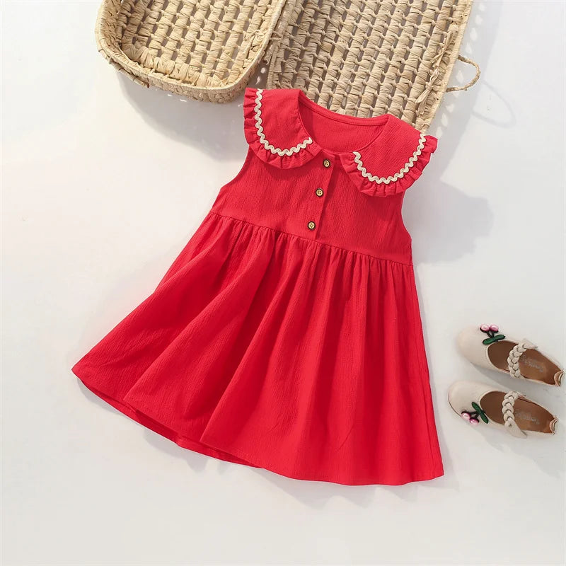 Girls Summer Princess Dress – Sleeveless Animal Print Party Frock