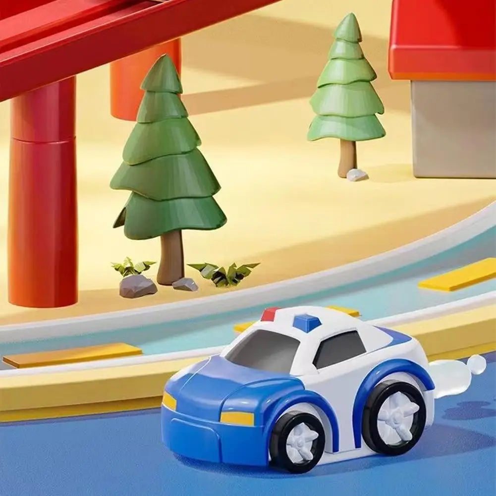 Racing Rail Car Track Set for Kids – Animals & Space Themes