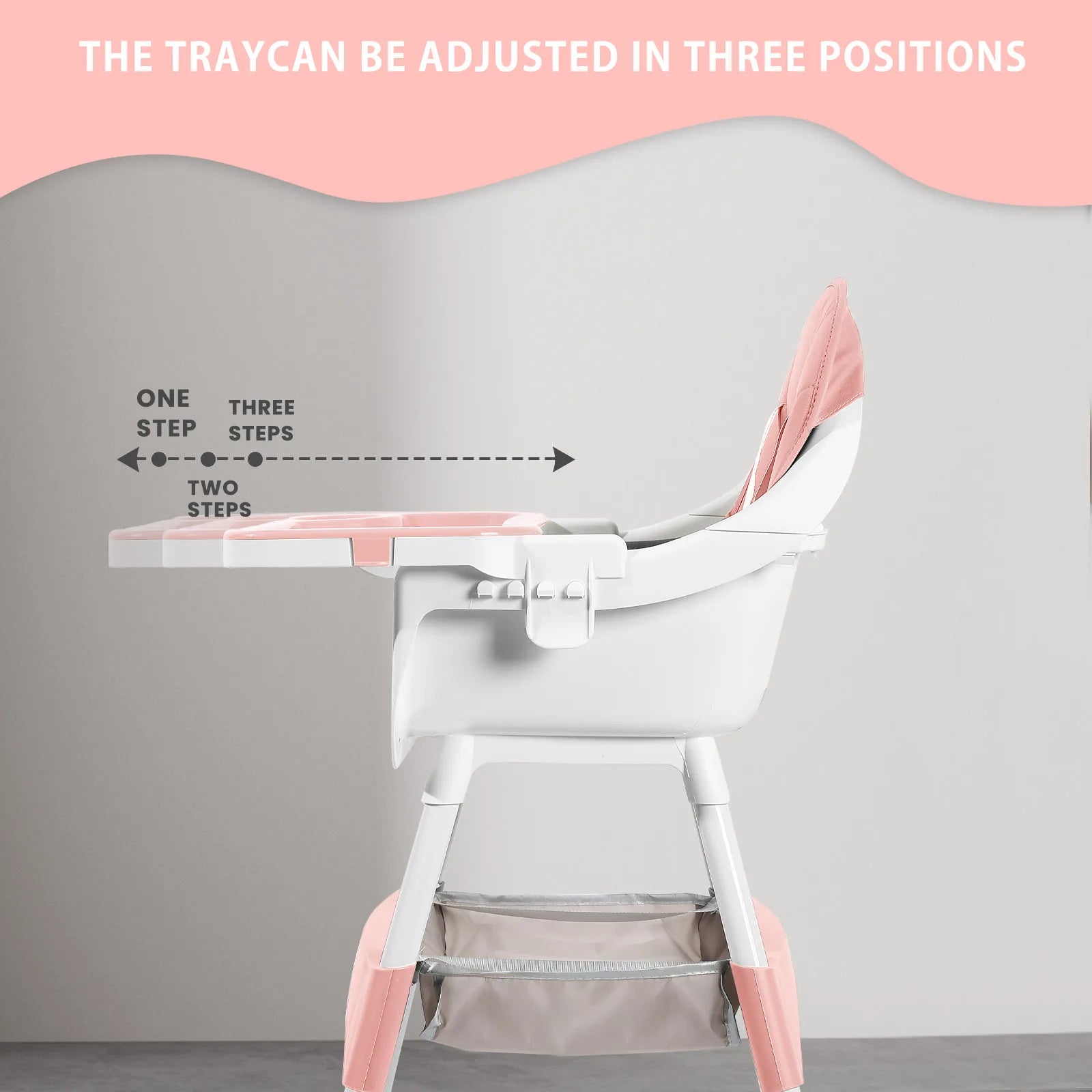 Baby High Chair – Convertible Toddler Dining Chair with Detachable Tray