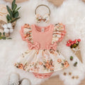 Baby Girls Bowknot Striped Jumpsuit Dress | Short Sleeve Summer Romper 0–18M