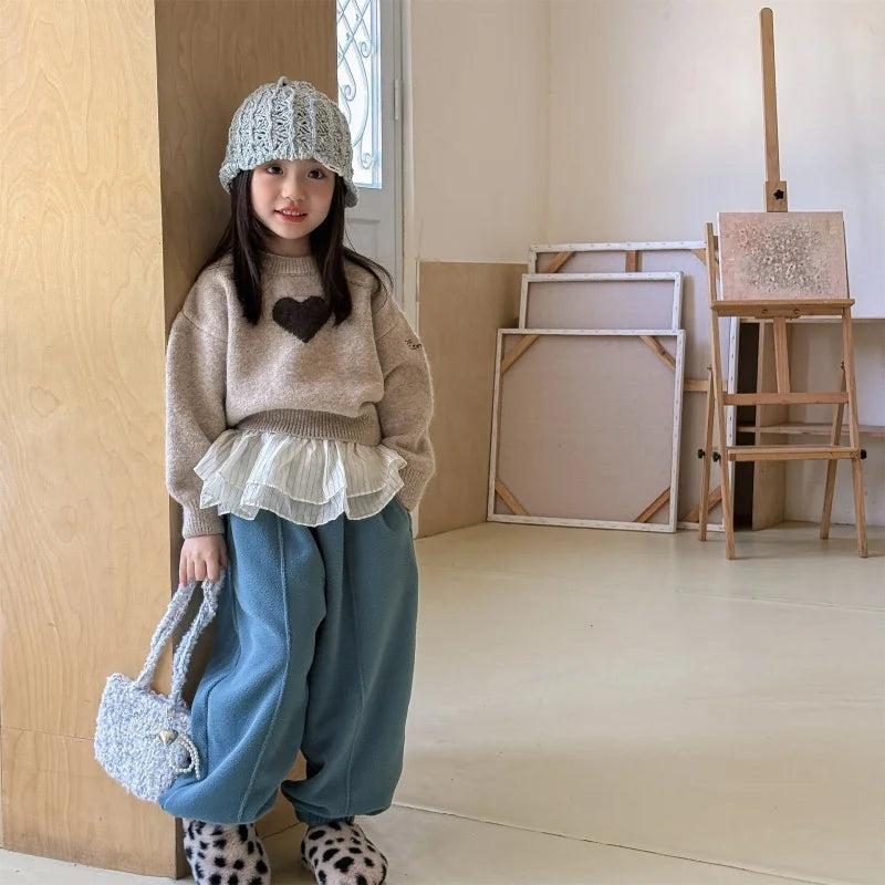 Girls Knitted Pullover Sweater