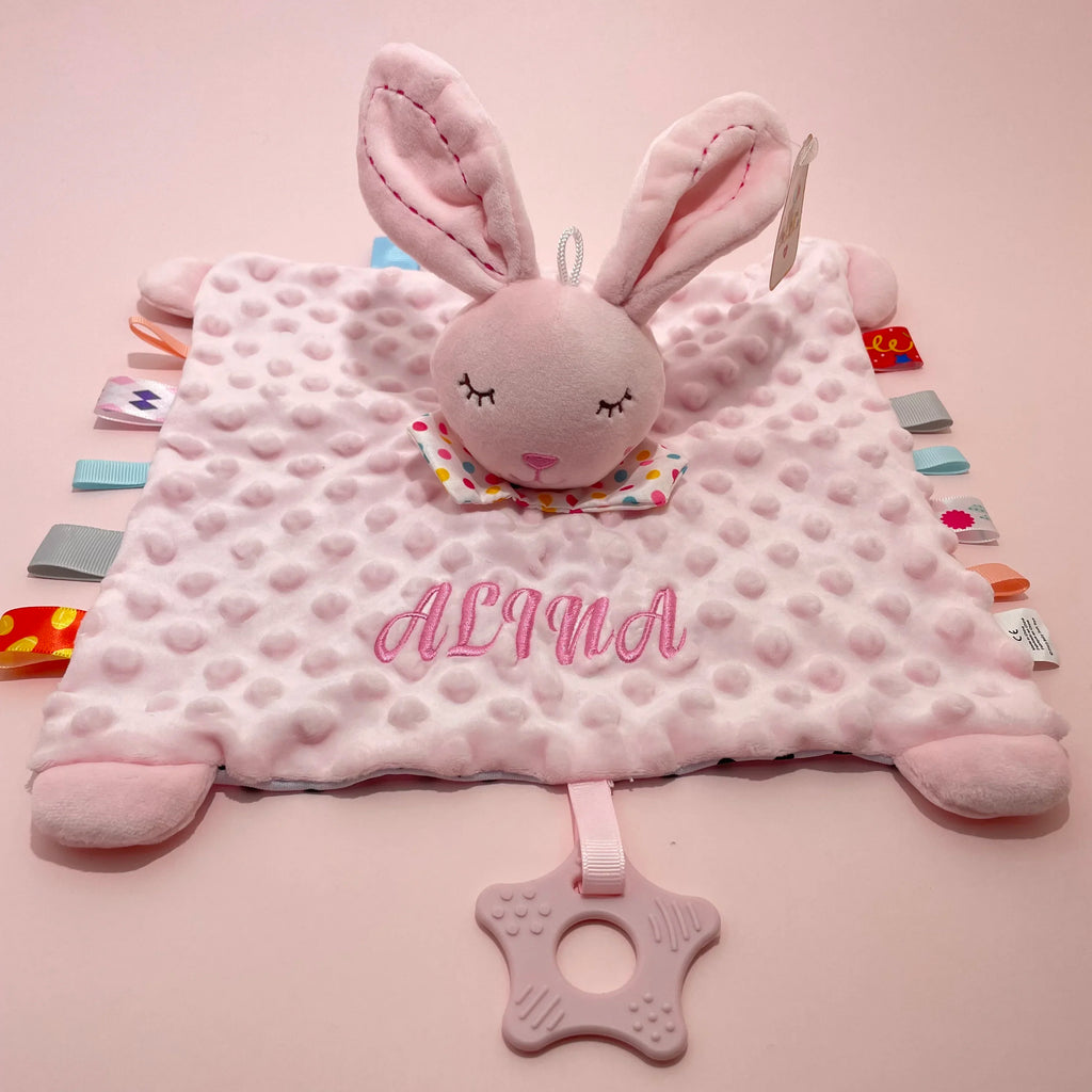 Personalised Soft Plush Baby Blanket with Name – Custom Newborn Gift
