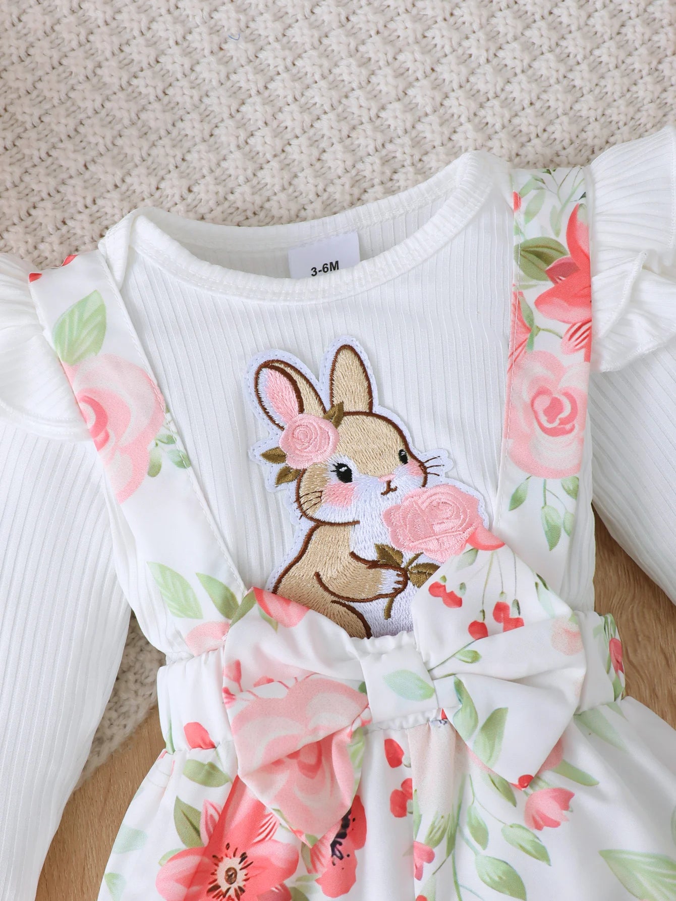 Baby Girl 3-Piece Floral Set | Top, Strap Pants & Headband