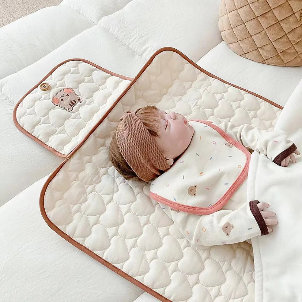 Foldable Portable Baby Changing Mat | Waterproof Diaper Changing Pad for Newborns