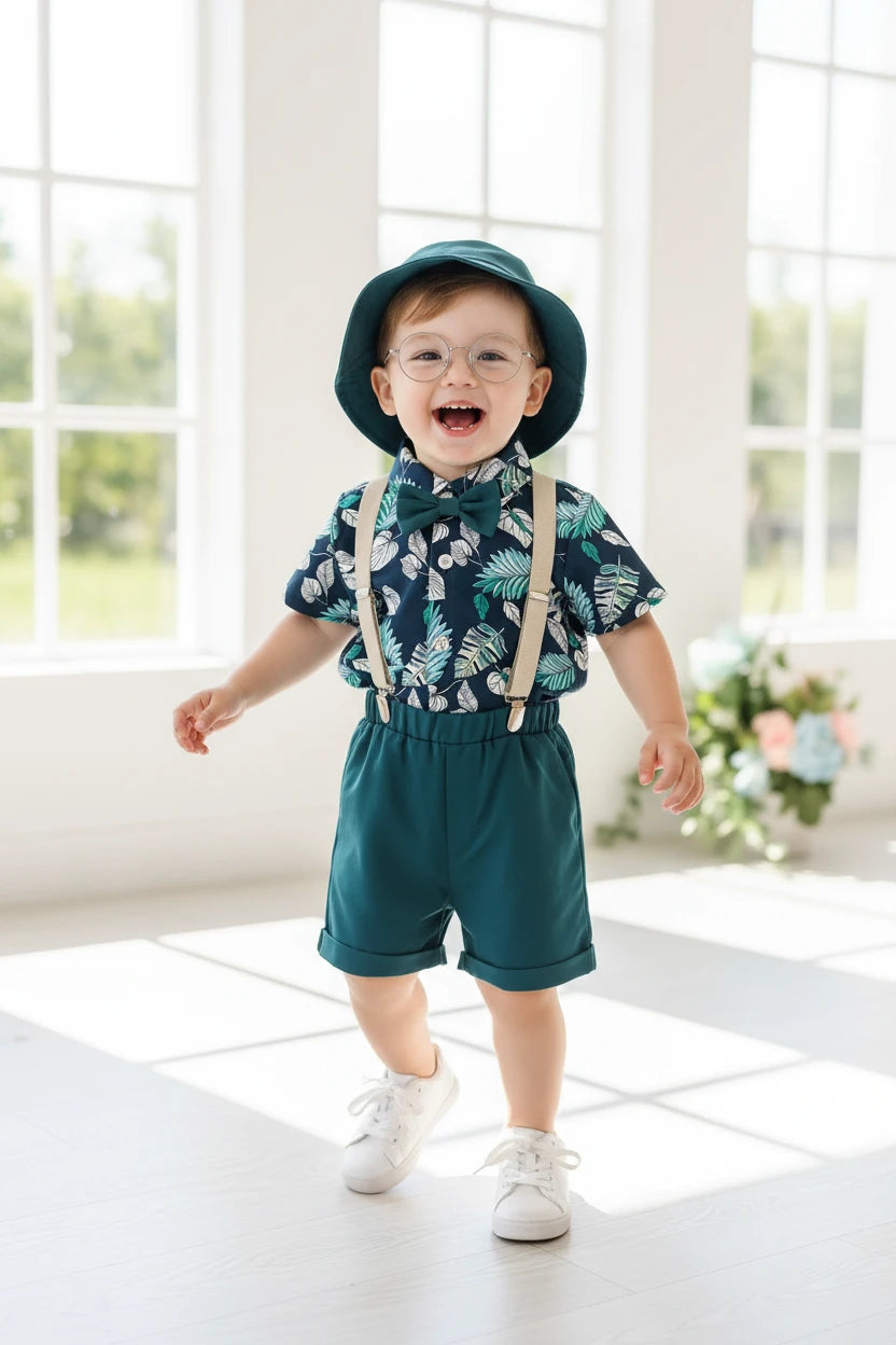 Baby Boy Summer Beach 4-Piece Set (9M–5Y)