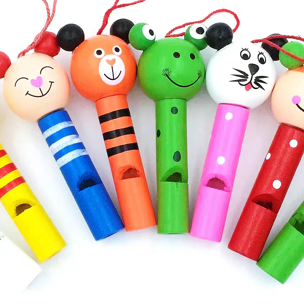 Wooden Mini Cute Animal Whistle Toys-1