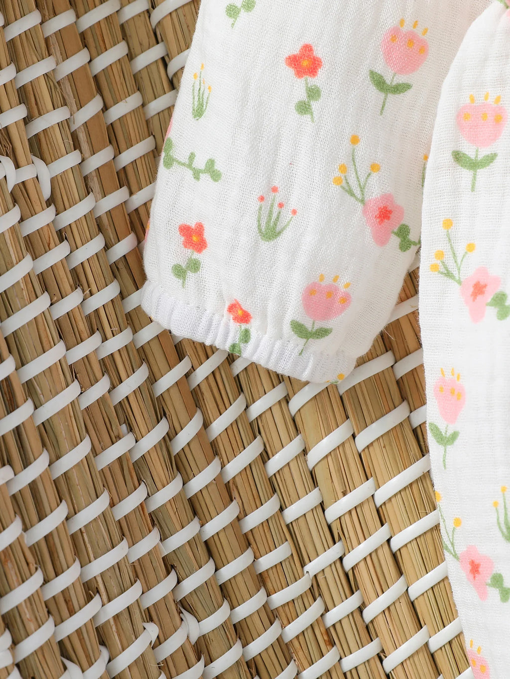 Baby Girl's Floral Jumpsuit with Headband (0–6M)