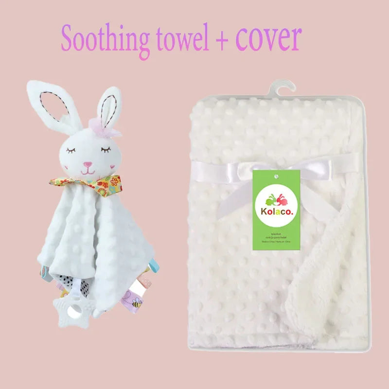 Personalised Soft Plush Baby Blanket with Name – Custom Newborn Gift
