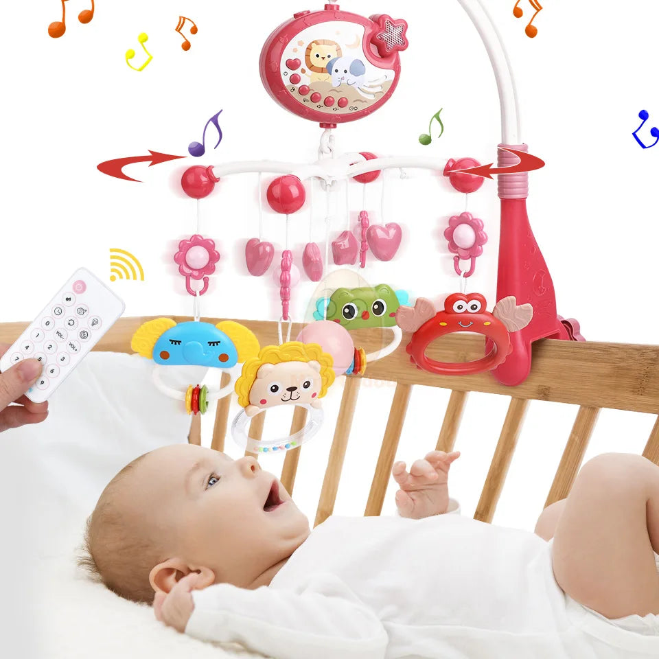 Musical Crib Mobile with Night Light for Newborns
