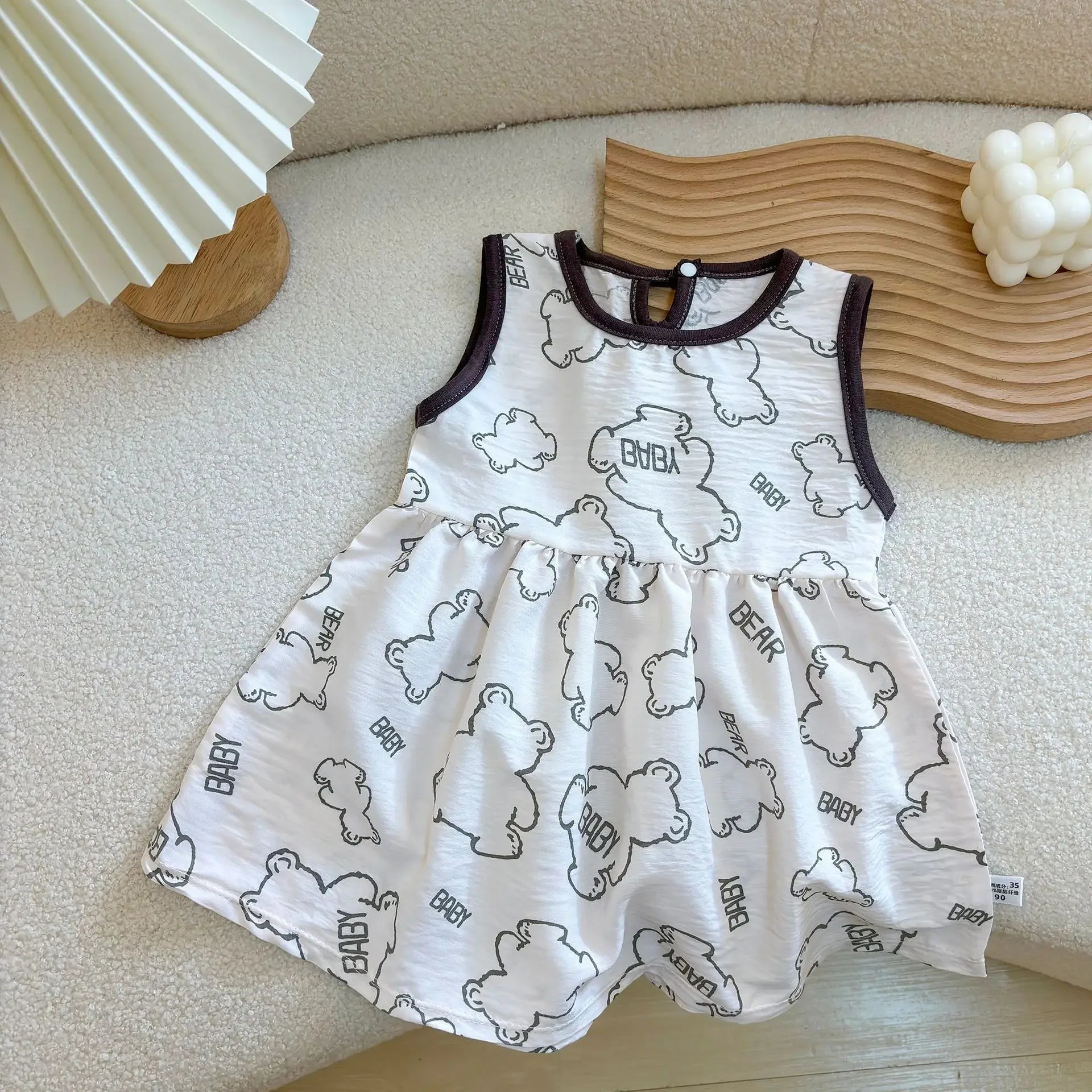 Baby Girl Printed Sleeveless Princess Dress