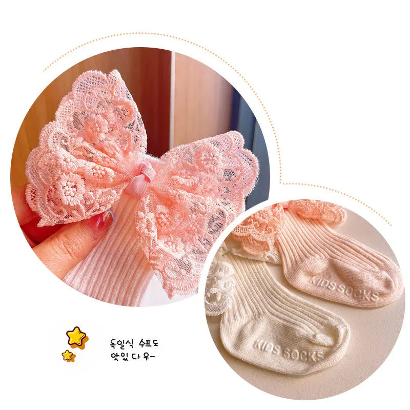 Baby Bow Headband & Socks Set – 2-Piece Girls Accessory