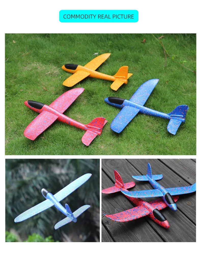 Kids Foam Glider Plane – 50cm Outdoor Throwing Toy